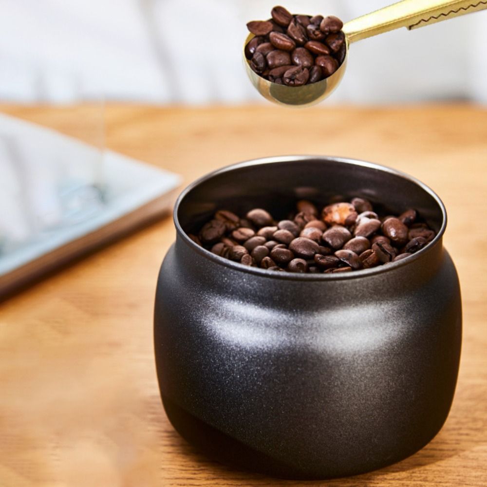 Coffee Tea And Sugar Canisters - وعاء تخزين حبوب القهوة من الفولاذ