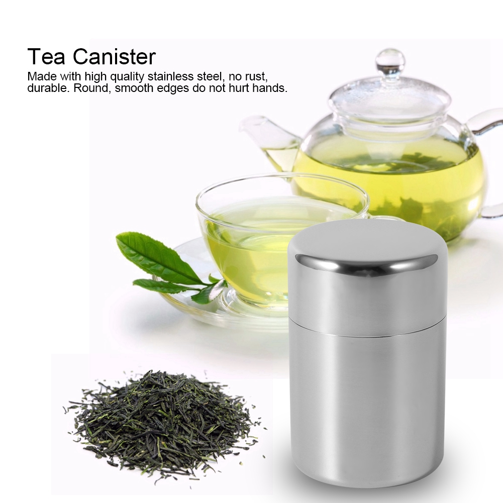 Coffee Tea And Leaf - علبة شاي من الفولاذ المقاوم للصدأ،