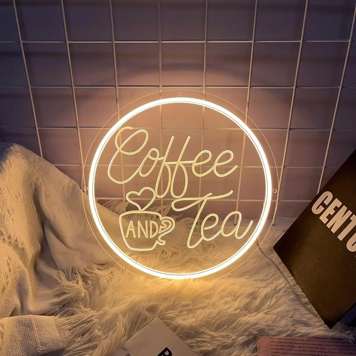 Coffee Tea Neon Sign - لافتة نيون للقهوة والشاي، لافتة LED