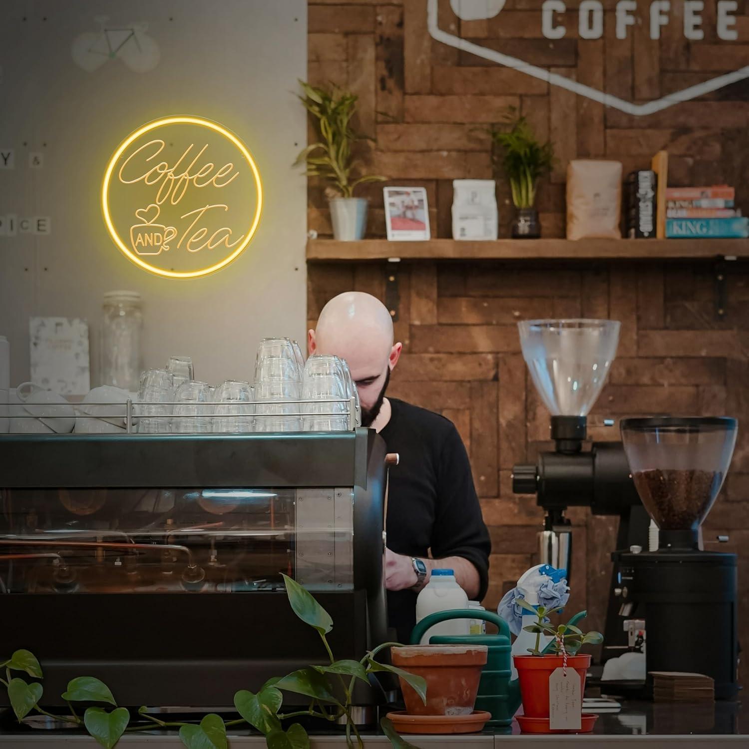 لافتة نيون للقهوة والشاي مع إض - مراجعة Coffee Tea Neon Sign وسعره