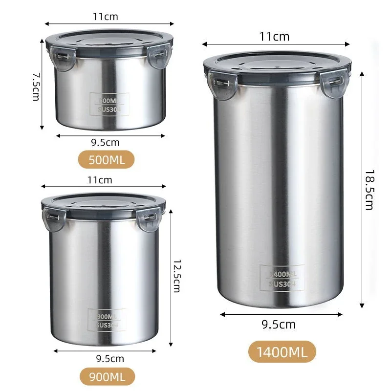 حاوية طعام من الفولاذ المقاوم  - مراجعة Coffee Tea And Sugar Canisters وسعره