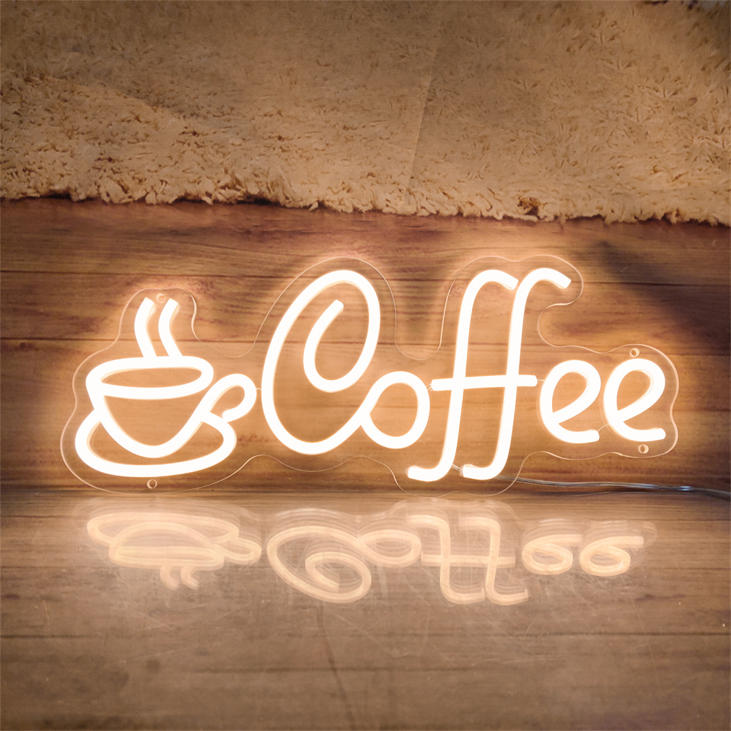 لافتة نيون LED للقهوة تعمل بال - مراجعة Coffee Tea Neon Sign وسعره