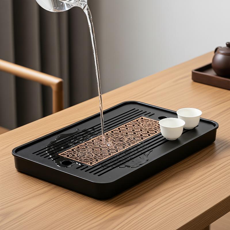 صينية شاي خشبية مزدوجة الطبقات - مراجعة Bamboo Tea Tray وسعره