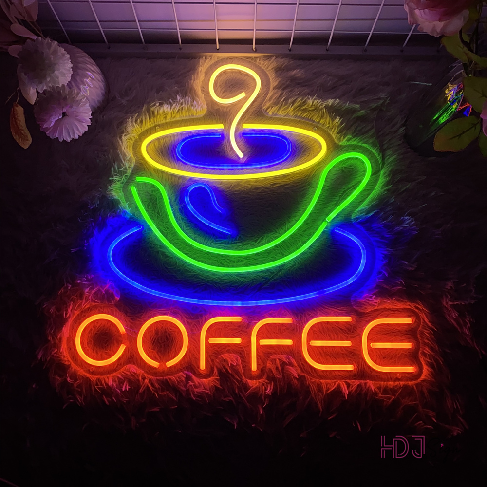 القهوة النيون Led تسجيل مقهى م - مراجعة Coffee Tea Neon Sign وسعره