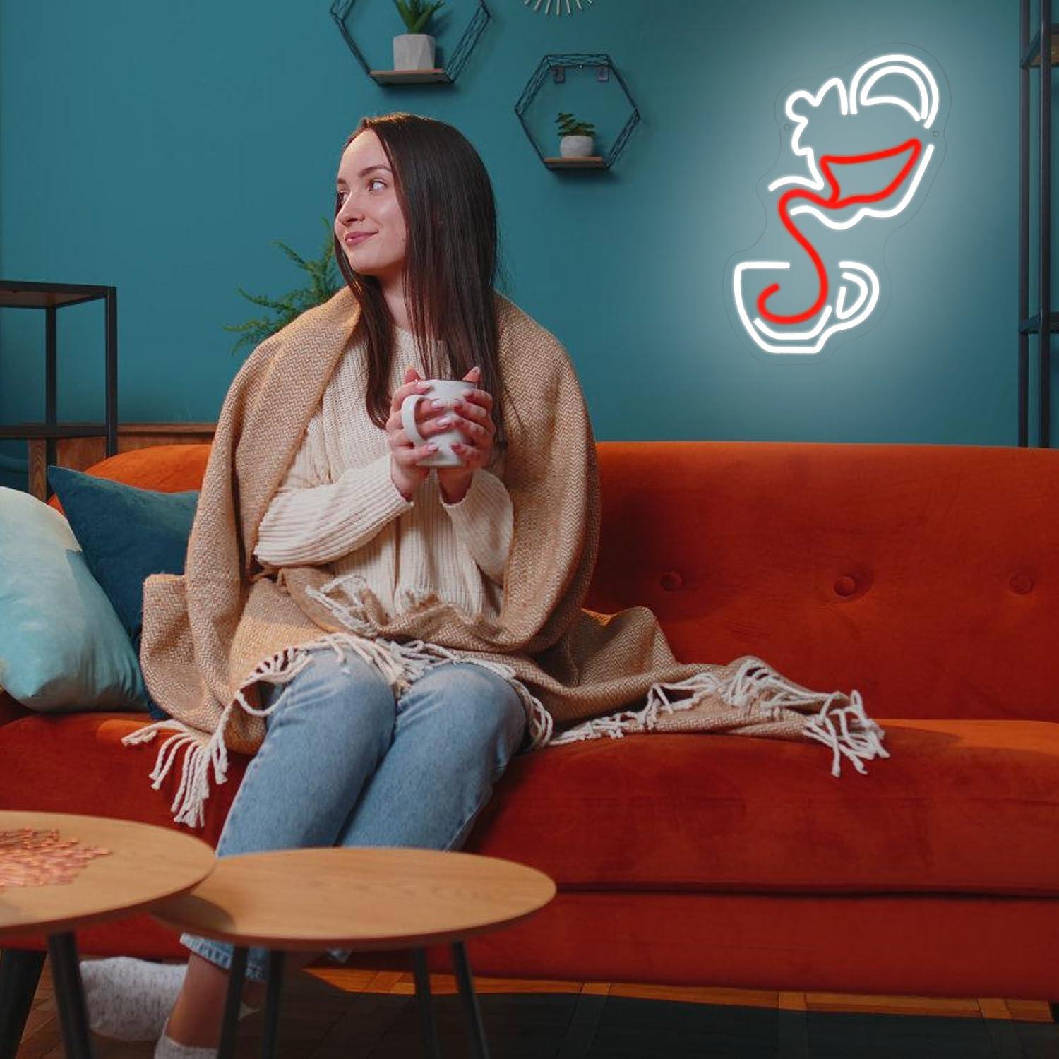 لافتة نيون لصب الشاي، إضاءة LE - مراجعة Coffee Tea Neon Sign وسعره
