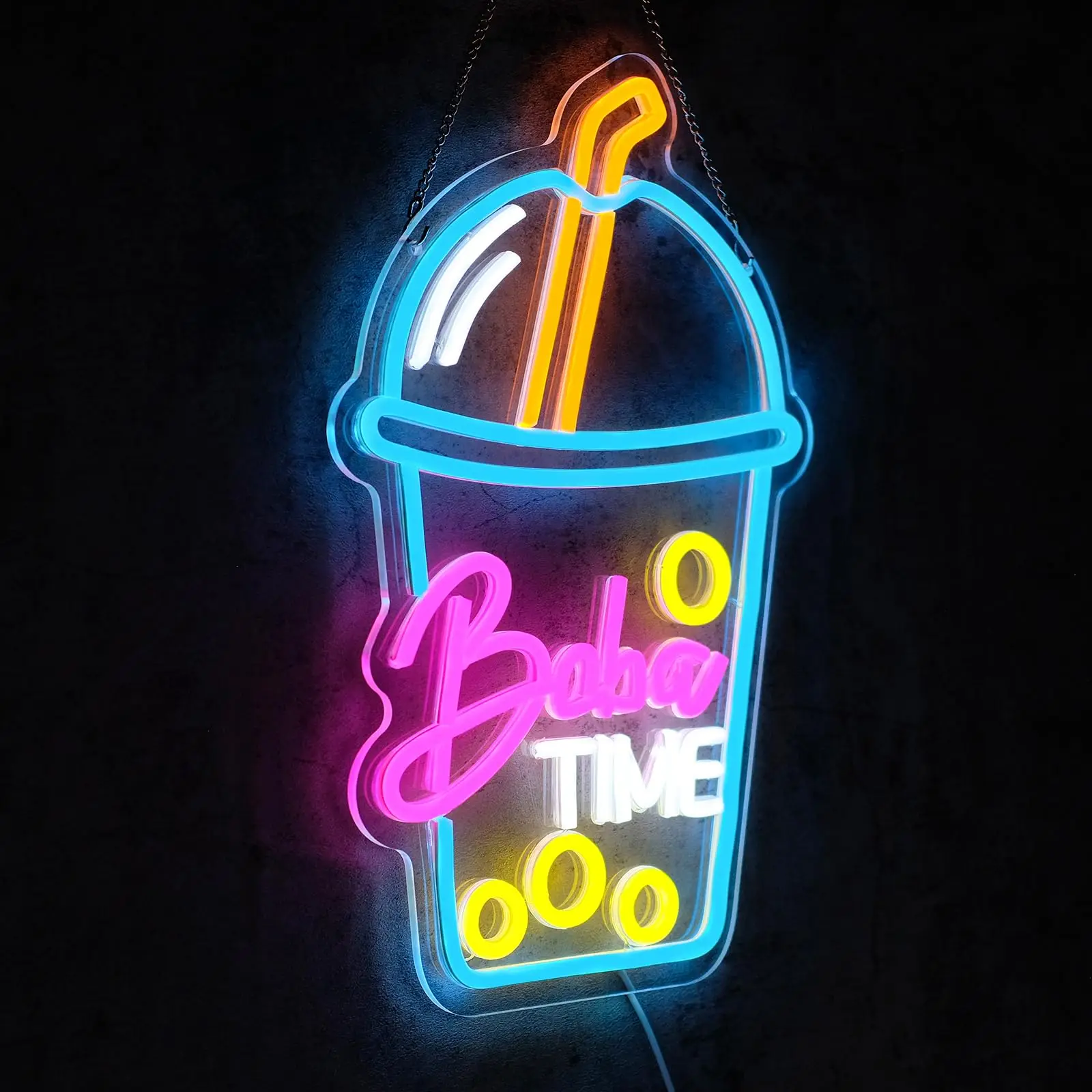 بوبا تايم النيون لتزيين الحائط - مراجعة Coffee Tea Neon Sign وسعره