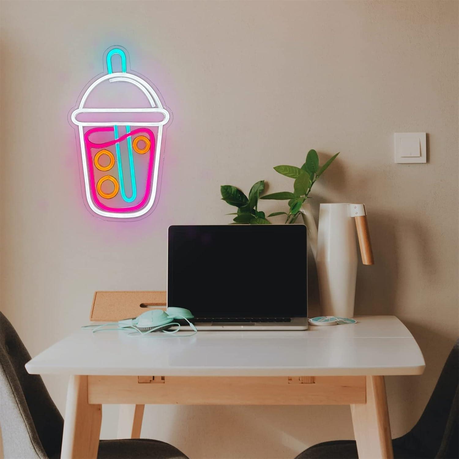 لافتة نيون لشاي الفقاعات بإضاء - مراجعة Coffee Tea Neon Sign وسعره