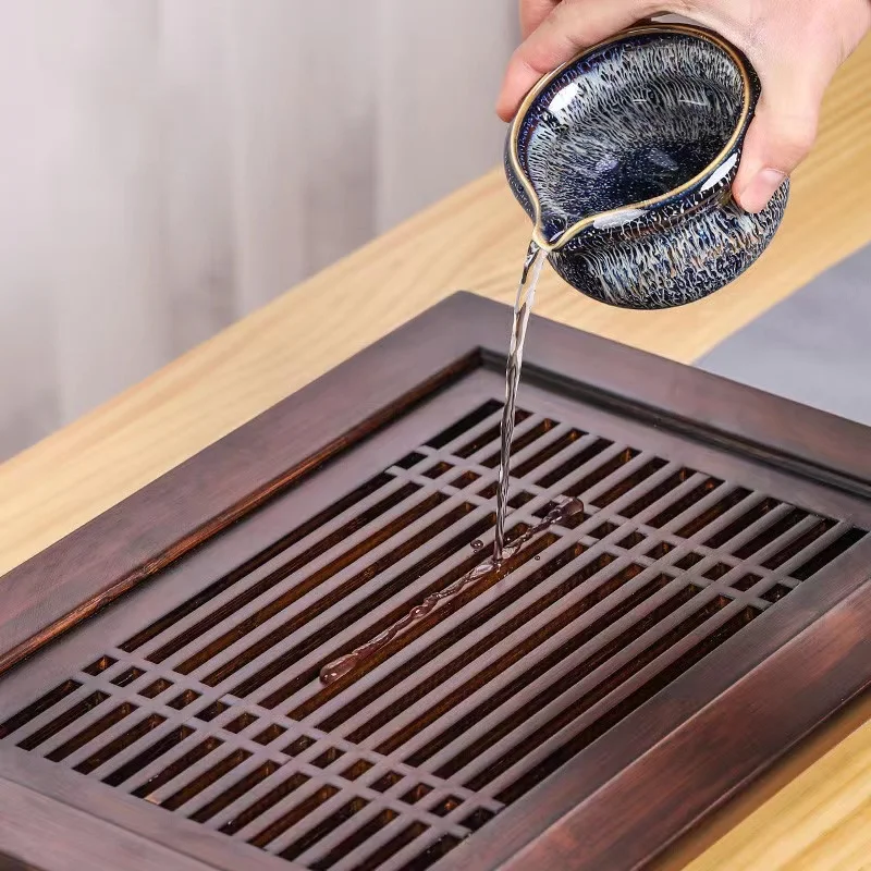 صينية شاي خيزران طبيعية صينية  - مراجعة Bamboo Tea Tray وسعره