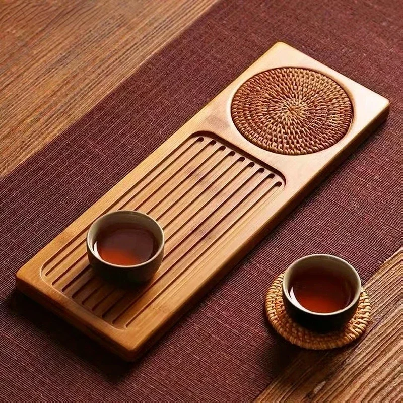 صينية شاي من الخيزران بتصميم م - مراجعة Bamboo Tea Tray وسعره