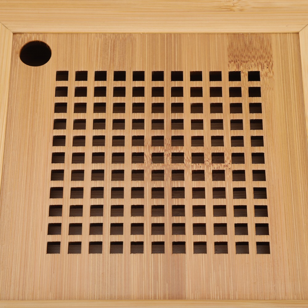 صينية شاي كونغ فو بتصميم مربع، - مراجعة Bamboo Tea Tray وسعره