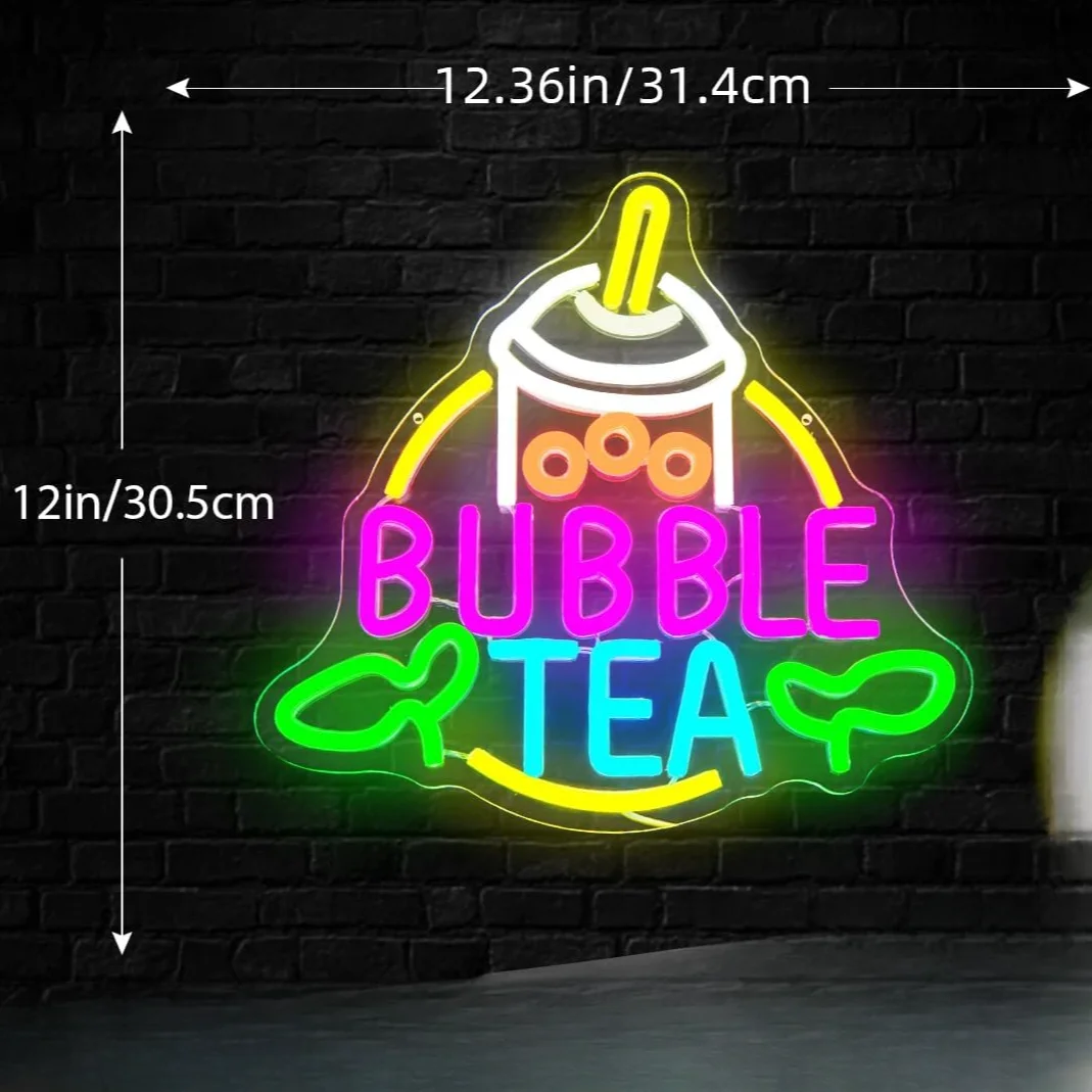 لافتة نيون لشاي الفقاعات تعمل  - مراجعة Coffee Tea Neon Sign وسعره