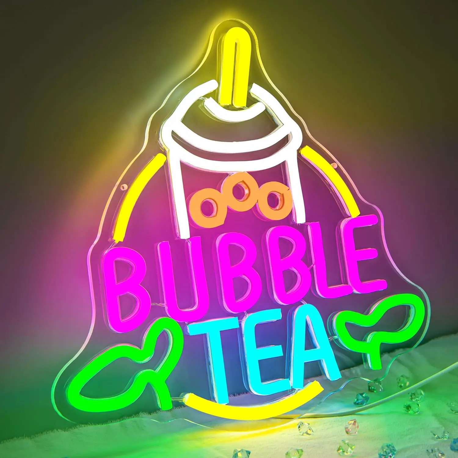 لافتة نيون لشاي الفقاعات تعمل  - مراجعة Coffee Tea Neon Sign وسعره