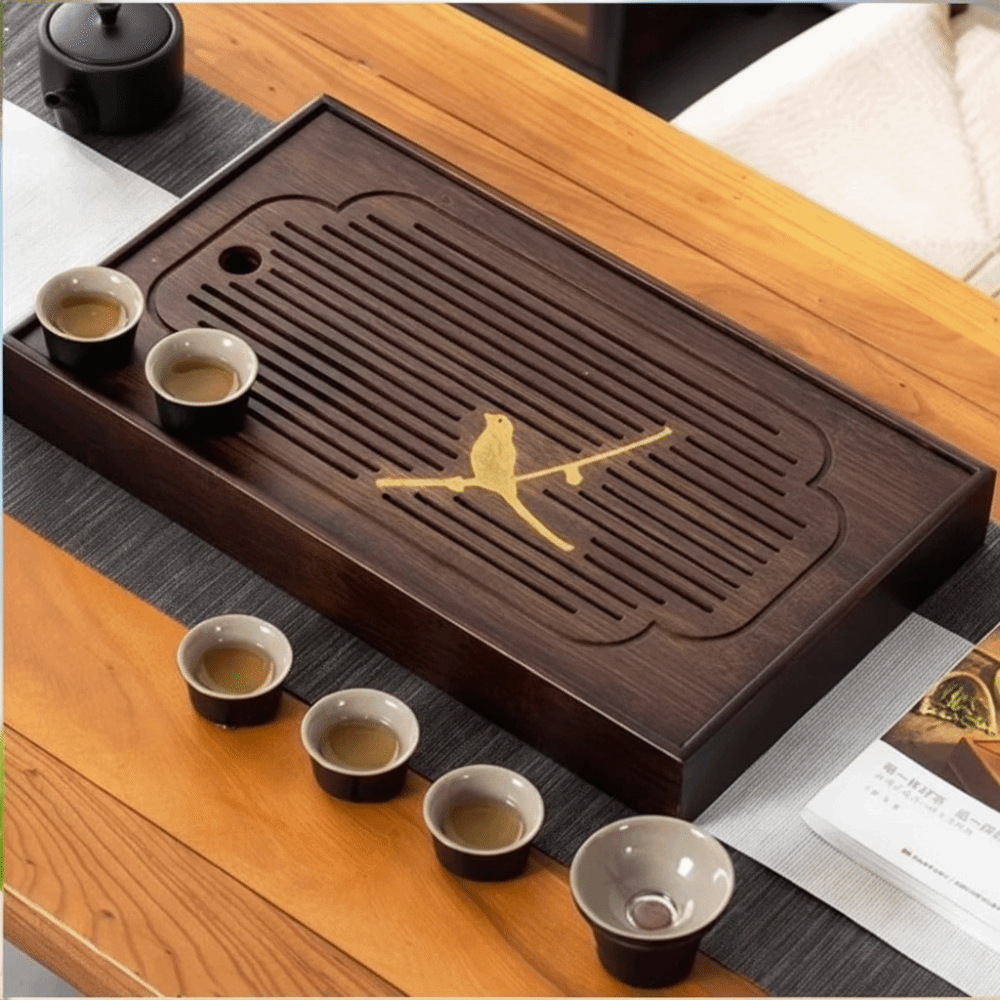 صينية شاي صينية صغيرة الحجم مص - مراجعة Bamboo Tea Tray وسعره