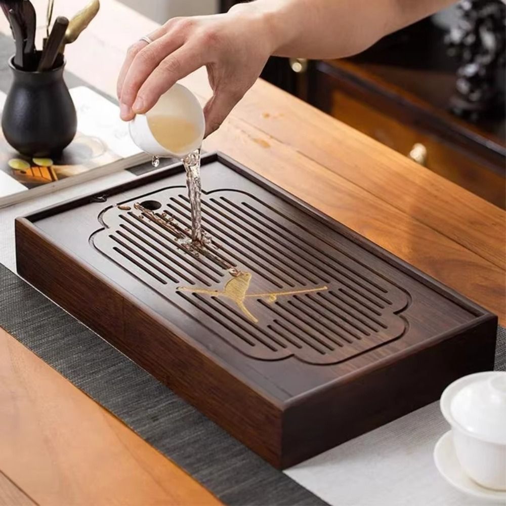 صينية شاي صينية صغيرة الحجم مص - مراجعة Bamboo Tea Tray وسعره