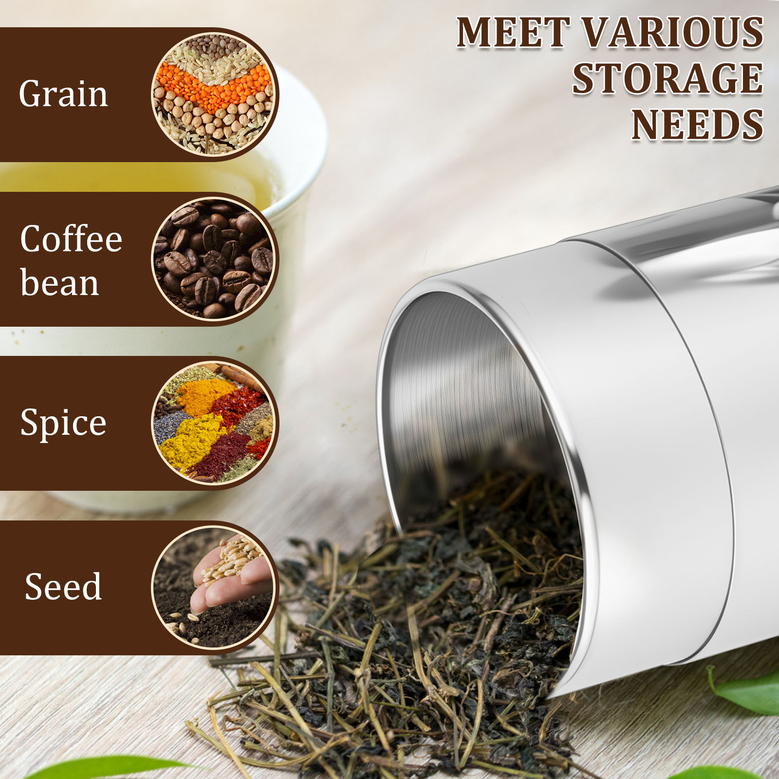 الفولاذ المقاوم للصدأ أوراق ال - مراجعة Coffee Tea And Sugar Canisters وسعره