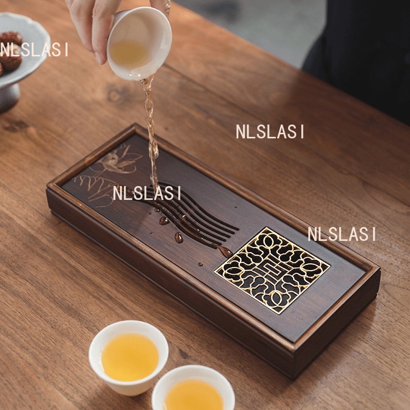 صينية شاي صينية الطراز من الخي - مراجعة Bamboo Tea Tray وسعره