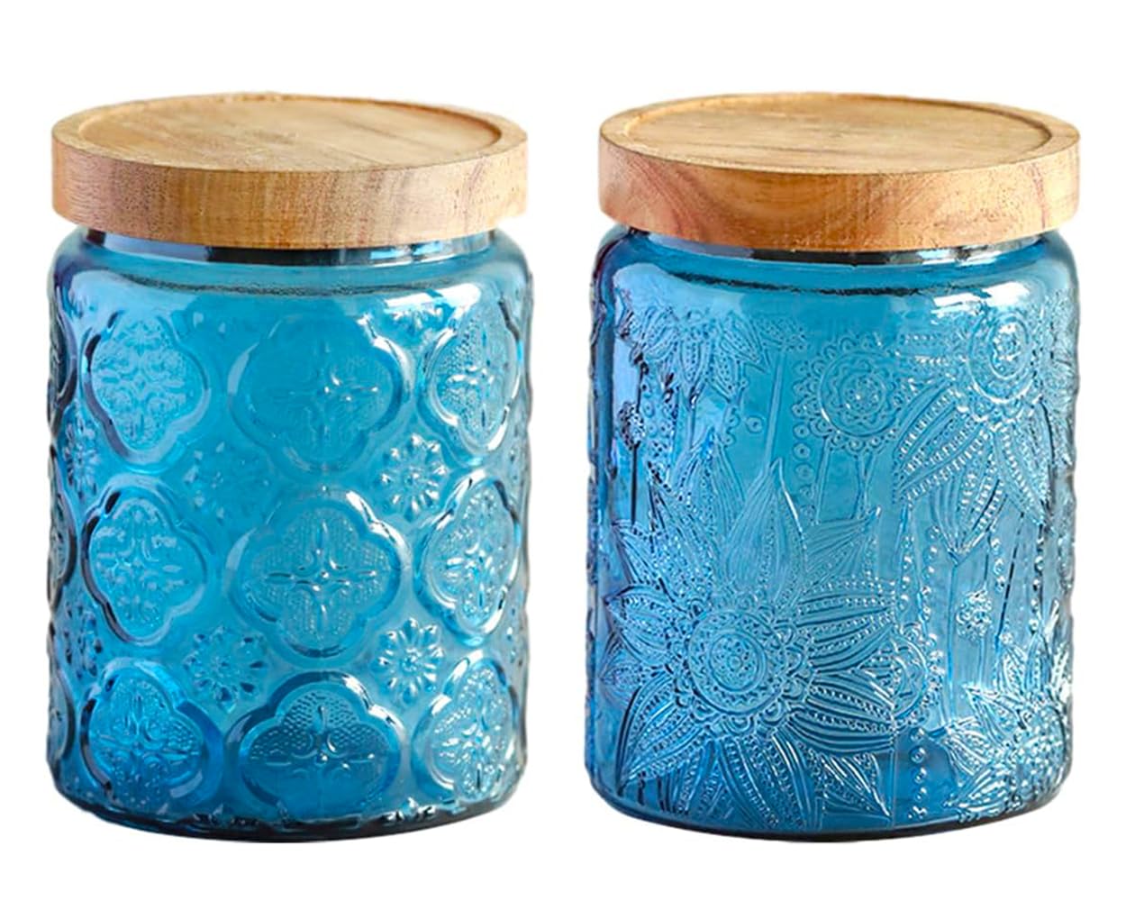 برطمان تخزين زجاجي بغطاء خشبي  - مراجعة Coffee Tea Jug وسعره