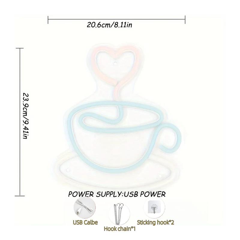لافتة نيون على شكل كوب قهوة، ت - مراجعة Coffee Tea Neon Sign وسعره