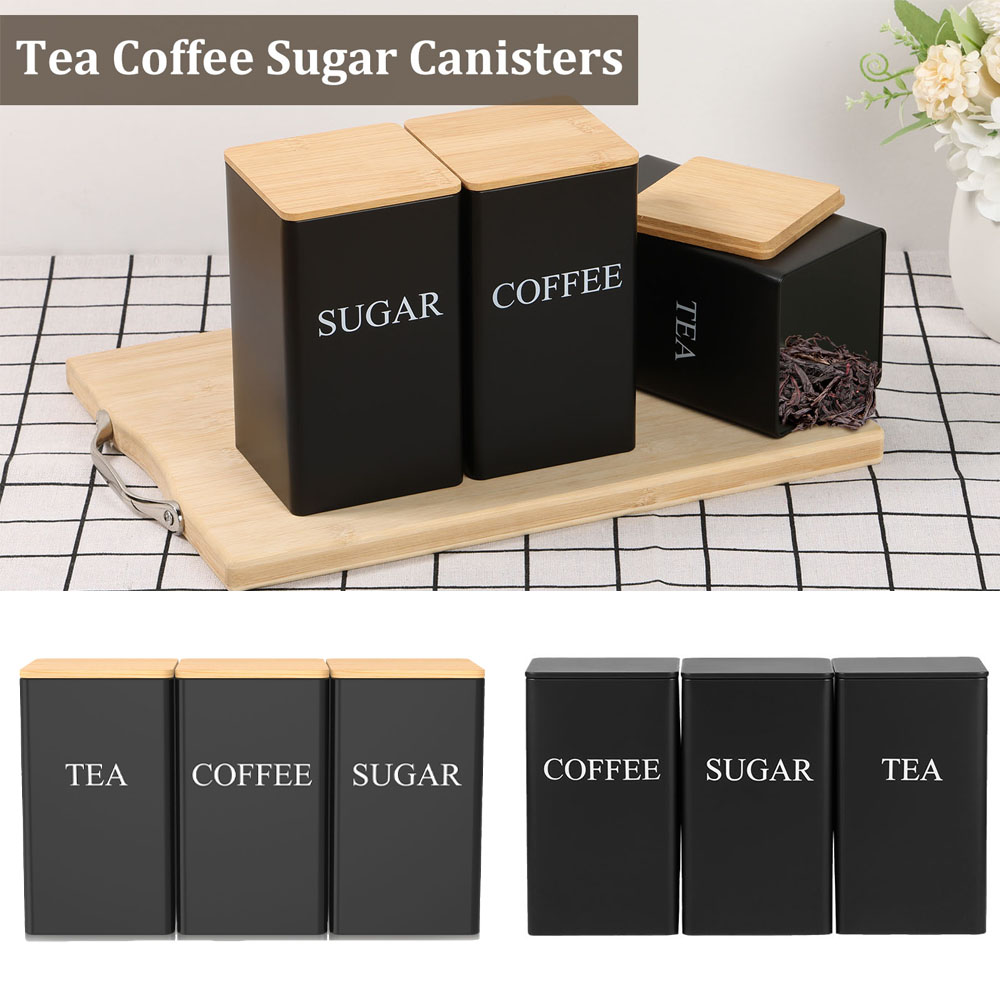 جرة تخزين حبوب البن، حاوية معد - مراجعة Coffee Tea And Sugar Canisters وسعره