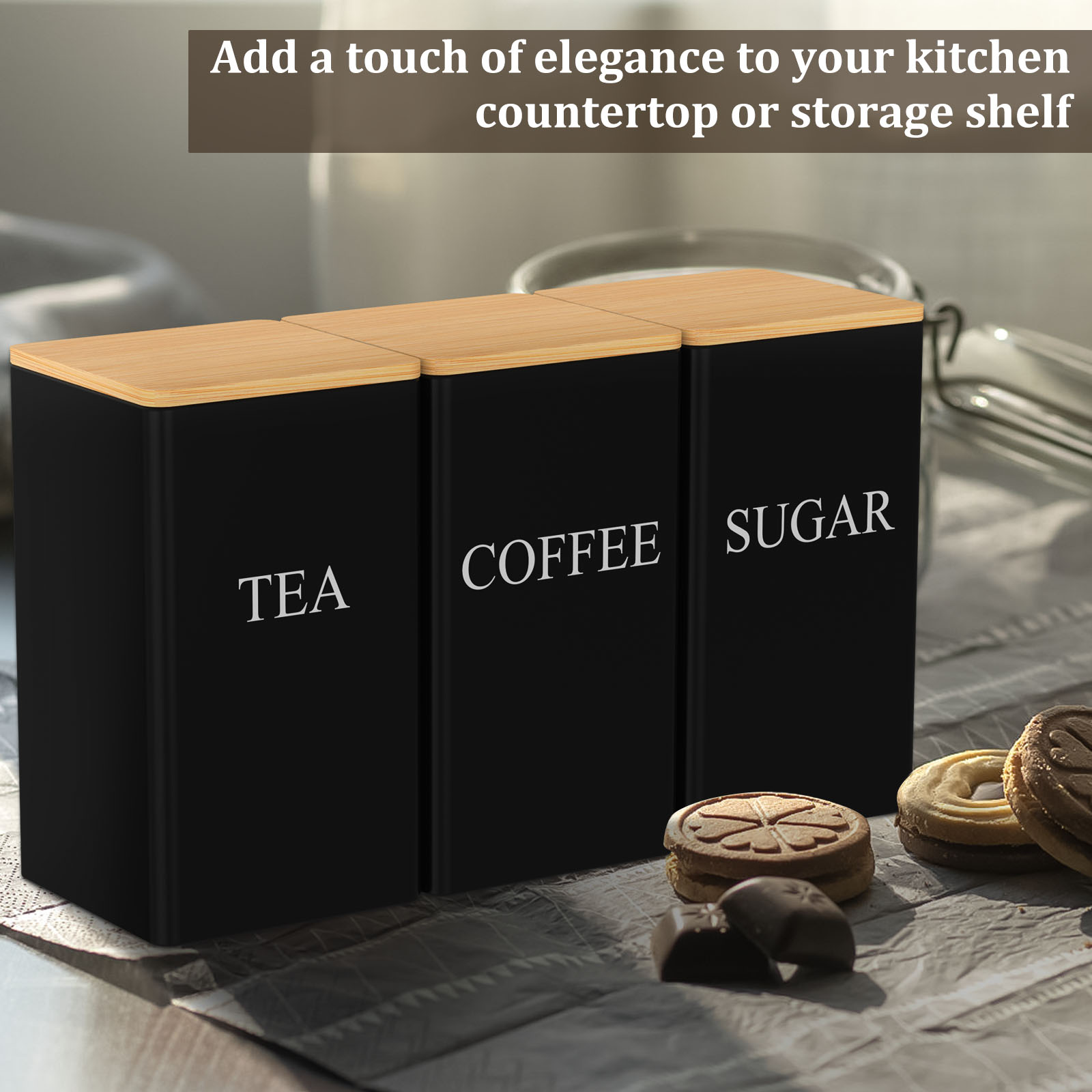جرة تخزين حبوب البن، حاوية معد - مراجعة Coffee Tea And Sugar Canisters وسعره